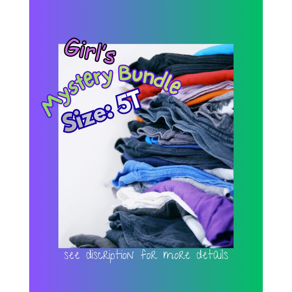 10pc Toddler Girls Mystery Surprise Bundle Box Baby T-shirt Pants Sleepers 5T